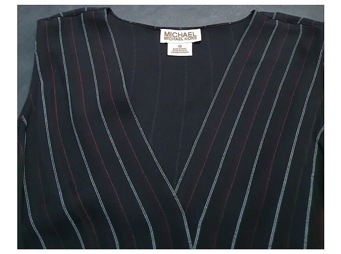 Canotta in seta a righe Michael Kors Multicolore - vista 4
