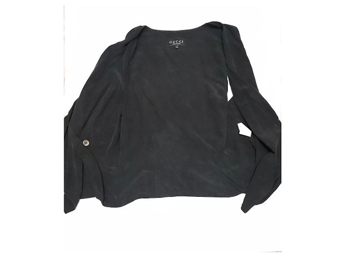 Chaleco Gucci de seda negro - vista 2