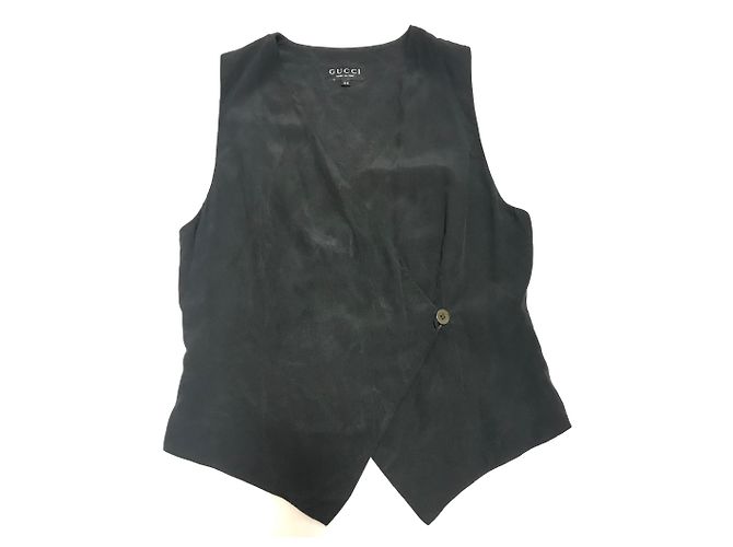 Chaleco Gucci de seda negro - vista 9