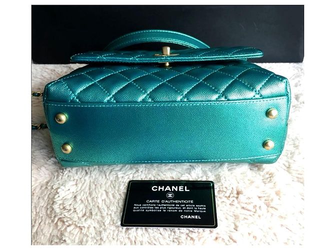 Chanel Small Coco Griff Tasche Grün - Ansicht 5