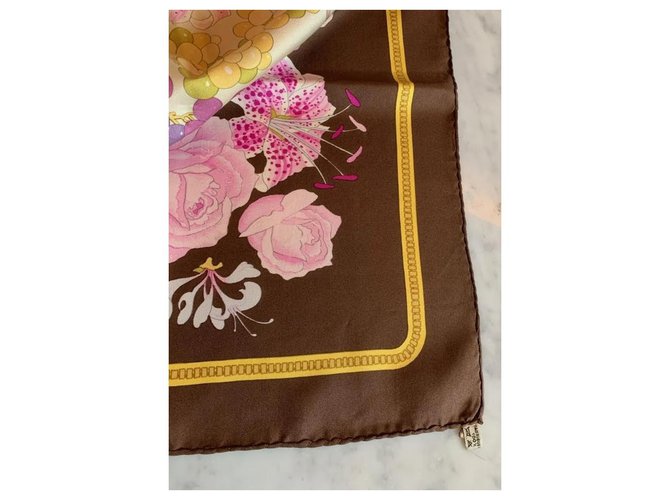 Hermès Hermes Fleurs et Rosinen Pink Weiß Lila Gelb - Ansicht 2
