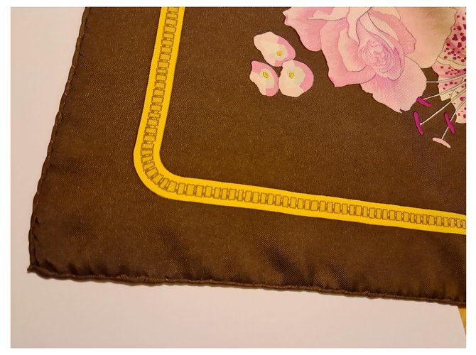 Hermès Hermes Fleurs et Rosinen Pink Weiß Lila Gelb - Ansicht 3