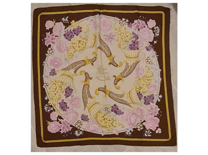 Hermès Hermes Fleurs et Rosinen Pink Weiß Lila Gelb - Ansicht 4