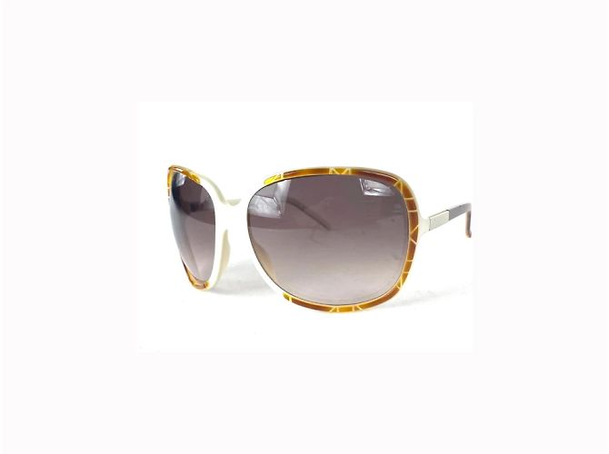 Dior "ita1 Gafas de sol Cannage Rim Blanco Marrón " - vista 2