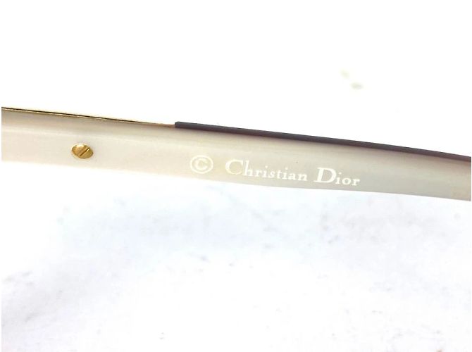 Dior "ita1 Gafas de sol Cannage Rim Blanco Marrón " - vista 4
