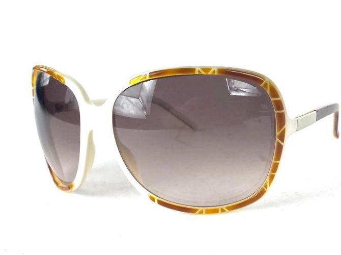 Dior "ita1 Gafas de sol Cannage Rim Blanco Marrón " - vista 8