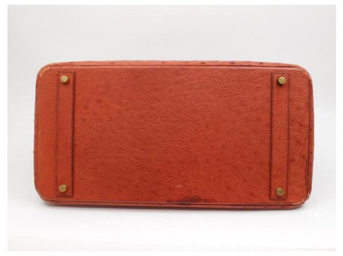 Hermès Struzzo Birkin 35 Marrone arancio bruciato - vista 6