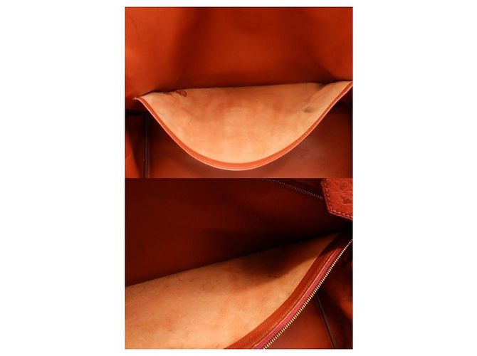 Hermès Struzzo Birkin 35 Marrone arancio bruciato - vista 9
