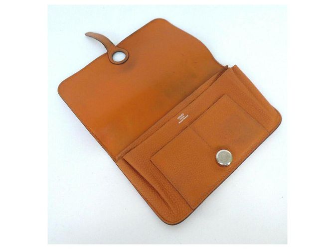 Hermès Cartera Hermes Dogon Cartera larga de cuero marrón Castaño - vista 2