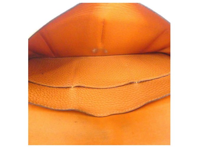 Hermès Cartera Hermes Dogon Cartera larga de cuero marrón Castaño - vista 4