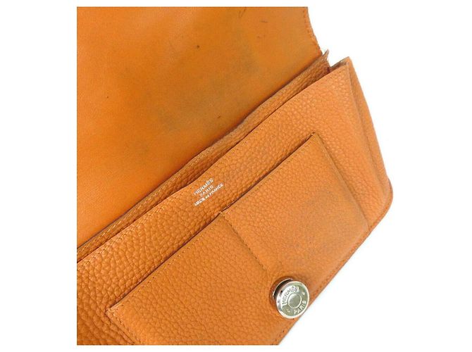 Hermès Cartera Hermes Dogon Cartera larga de cuero marrón Castaño - vista 9