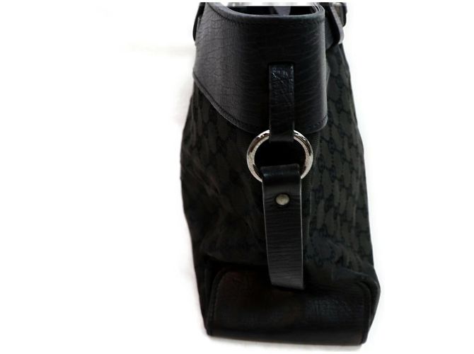 Gucci Sac cabas à boucle de ceinture Cabas monogramme noir GG - vue 8