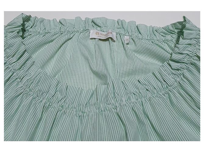Autre Marque Camicetta verde a righe Rich and Royal Bianco - vista 4