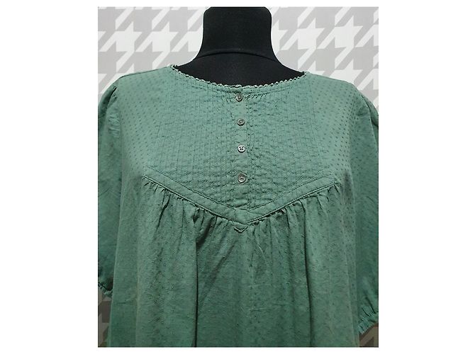 Blusa de algodón Noa Noa verde XL - vista 3