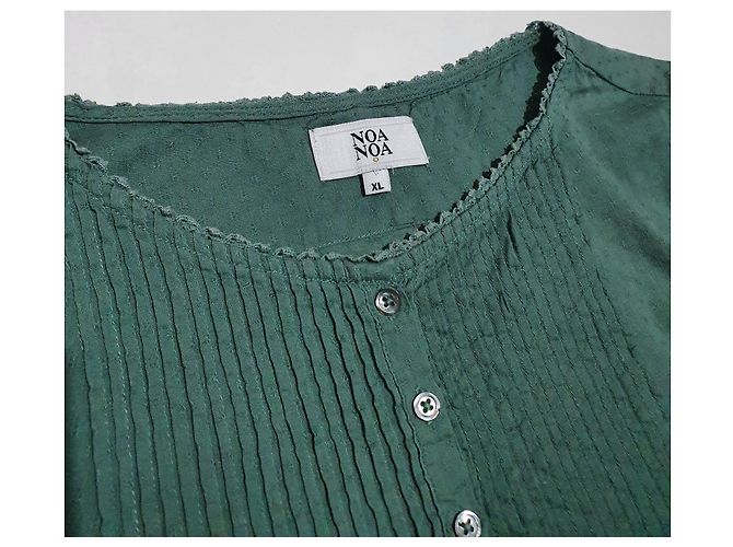 Blusa de algodón Noa Noa verde XL - vista 6