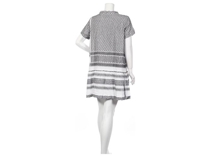 Vestido Cecilie Copenhagen Negro Blanco Algodón M - vista 2