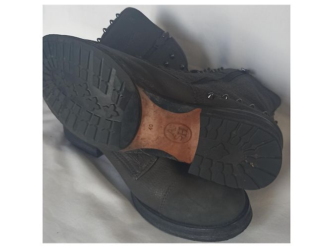 Botines Ash de piel envejecida caqui - vista 4