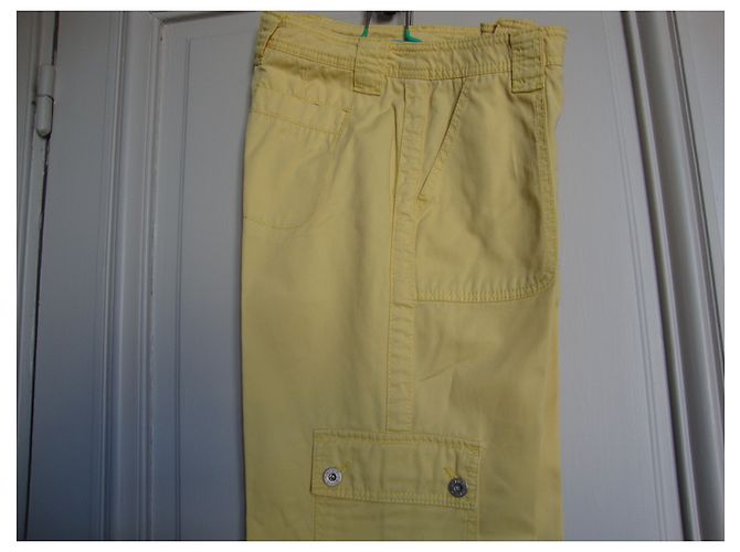 Autre Marque Pantaloni larghi ESPRIT in cotone giallo - vista 2