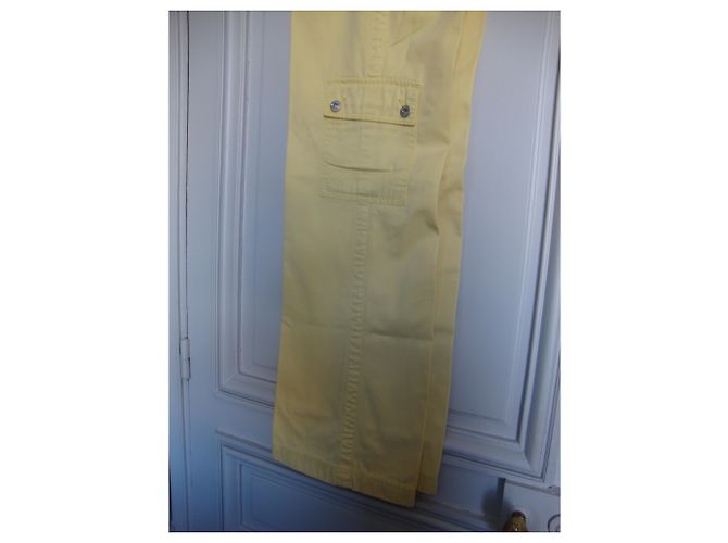 Autre Marque Pantaloni larghi ESPRIT in cotone giallo - vista 3
