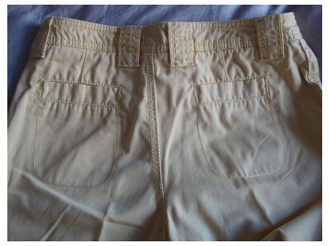 Autre Marque Pantaloni larghi ESPRIT in cotone giallo - vista 5