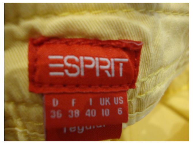 Autre Marque Pantaloni larghi ESPRIT in cotone giallo - vista 7