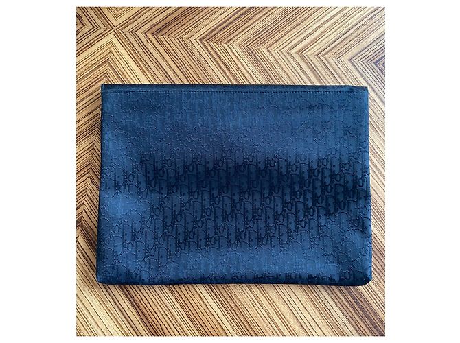 Pochette Dior in tela nera Nero - vista 2