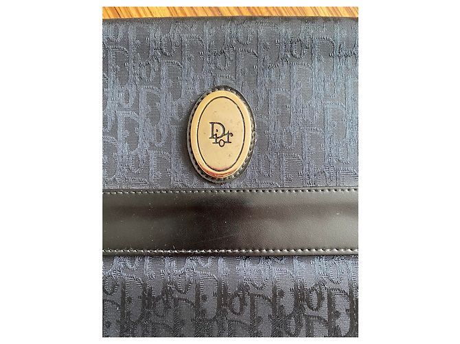 Pochette Dior in tela nera Nero - vista 8