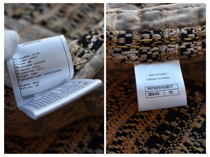 Chanel Tweed Weste Jacke mit Gürtel Mehrfarben - Ansicht 15
