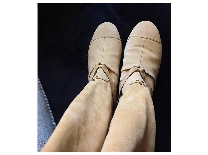 Jerome Dreyfuss Stiefel aus Hirschleder Beige Gr. 39 - Ansicht 2