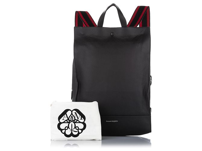 Alexander McQueen Schwarzer Lederrucksack - Ansicht 9