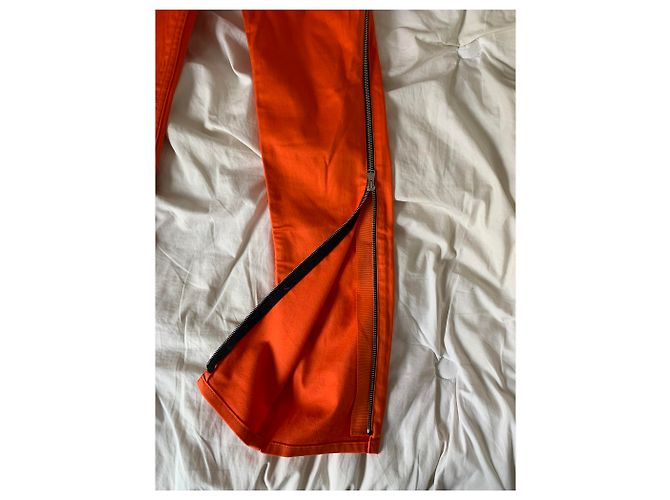 Pantalones Louis Vuitton con cremallera naranja - vista 2
