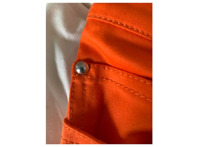 Pantalones Louis Vuitton con cremallera naranja - vista 4