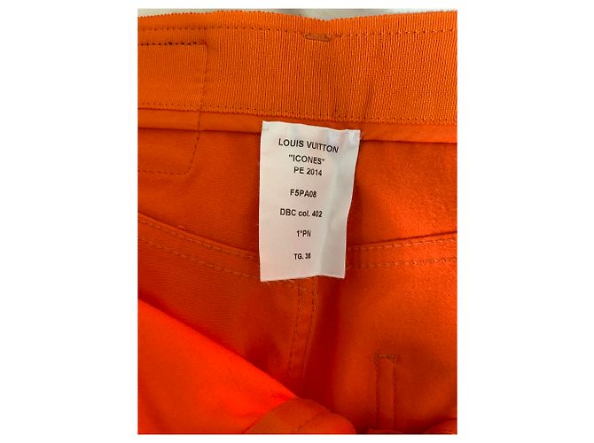 Pantalones Louis Vuitton con cremallera naranja - vista 5