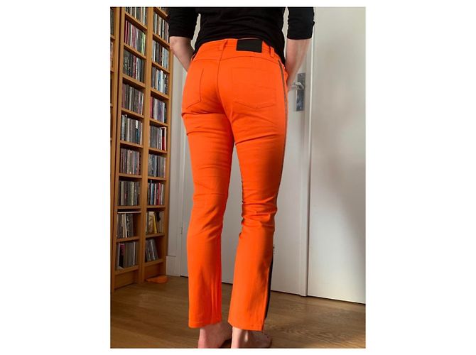 Pantalones Louis Vuitton con cremallera naranja - vista 8