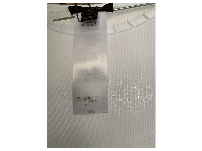 Camiseta Louis Vuitton con Cuello de Perlas Blanca Blanco - vista 5
