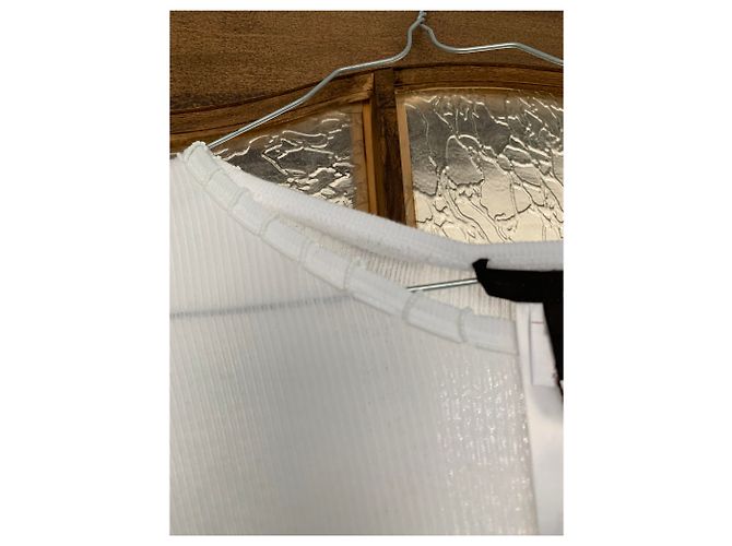 Camiseta Louis Vuitton con Cuello de Perlas Blanca Blanco - vista 6
