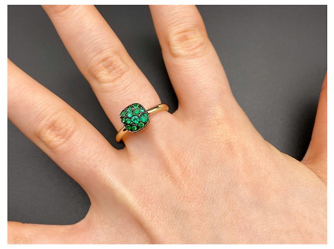 Anello Pomellato Nudo in oro bianco e smeraldo Verde - vista 2