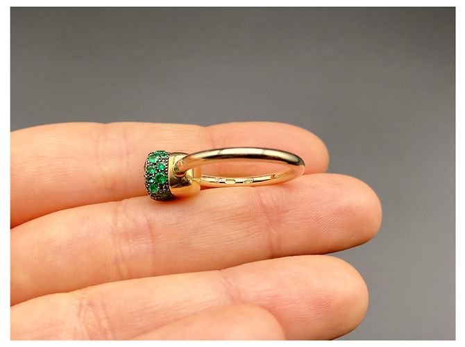 Anello Pomellato Nudo in oro bianco e smeraldo Verde - vista 9