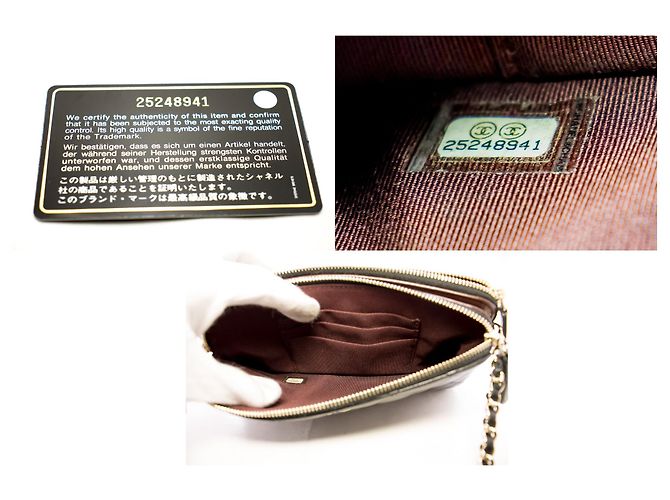 Wallet On Chain Borsa a tracolla CHANEL in pelle di agnello con catenina a catena foderata WOC Nero - vista 9
