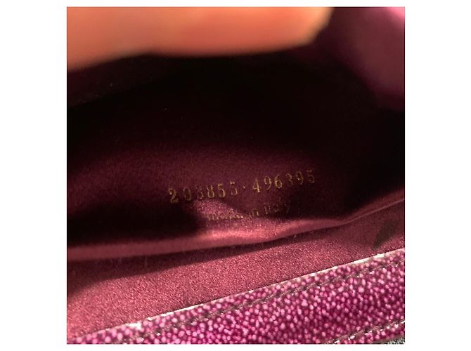 Borsa in vernice viola Belle de Jour Yves Saint Laurent Prugna - vista 3