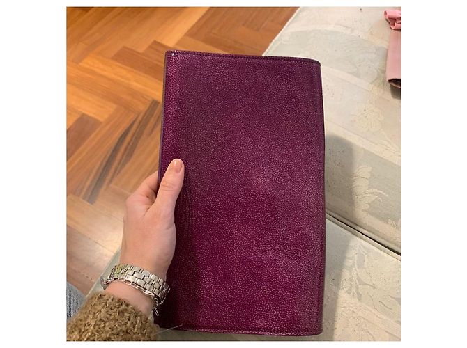 Borsa in vernice viola Belle de Jour Yves Saint Laurent Prugna - vista 5