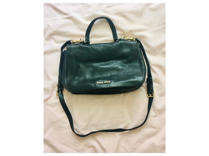 Borsa a tracolla Miu Miu Madras in pelle nera Nero - vista 2