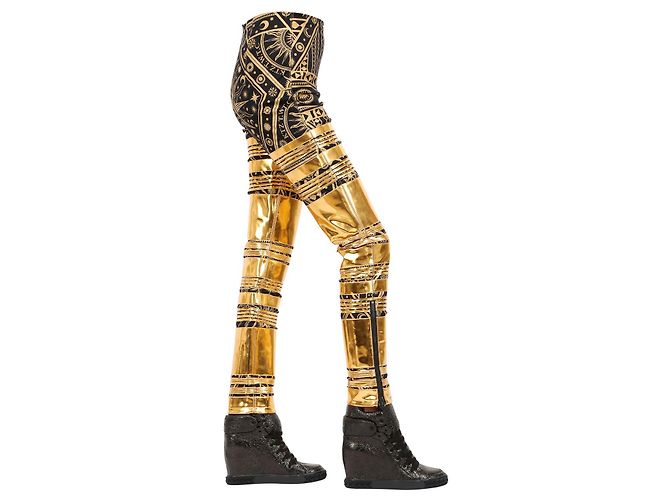 Kokon To Zai - KTZ Pantalones, polainas Multicolor Dorado Metálico - vista 2