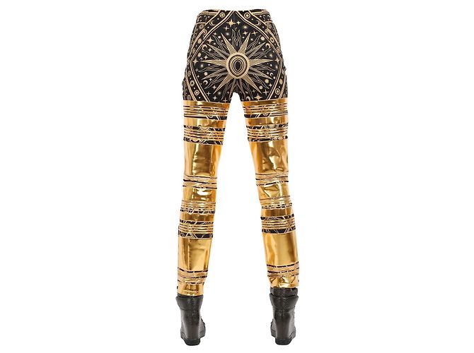 Kokon To Zai - KTZ Pantalones, polainas Multicolor Dorado Metálico - vista 3