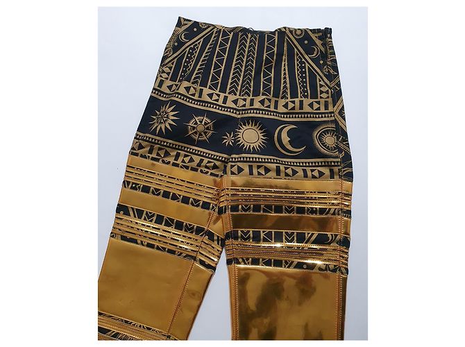 Kokon To Zai - KTZ Pantalones, polainas Multicolor Dorado Metálico - vista 4