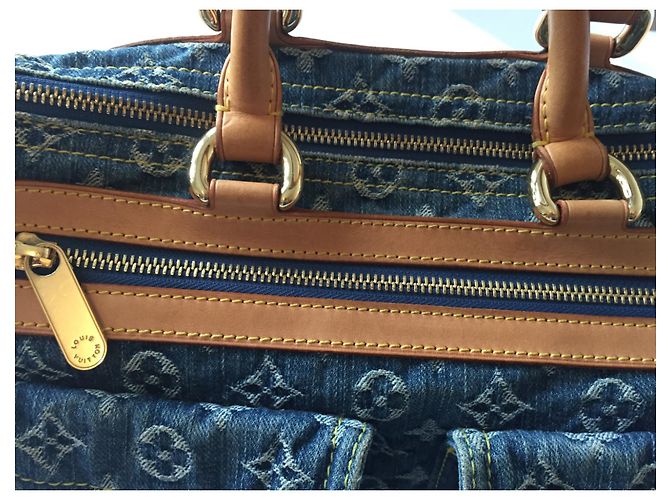 Louis Vuitton Neo Speedy 30 Denim Monogram Blu chiaro - vista 10