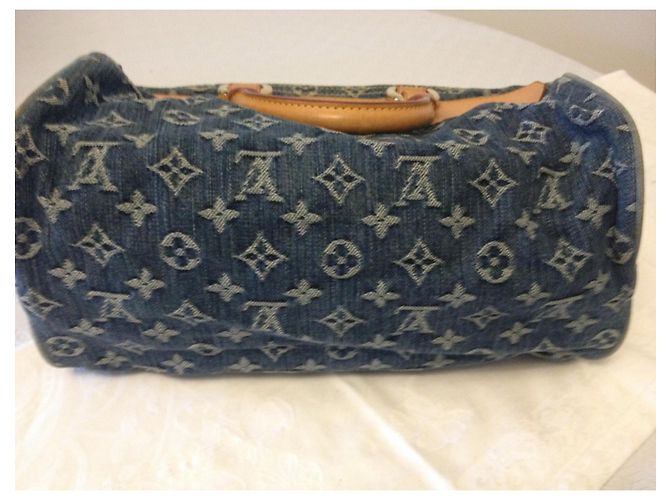 Louis Vuitton Neo Speedy 30 Denim Monogram Blu chiaro - vista 6