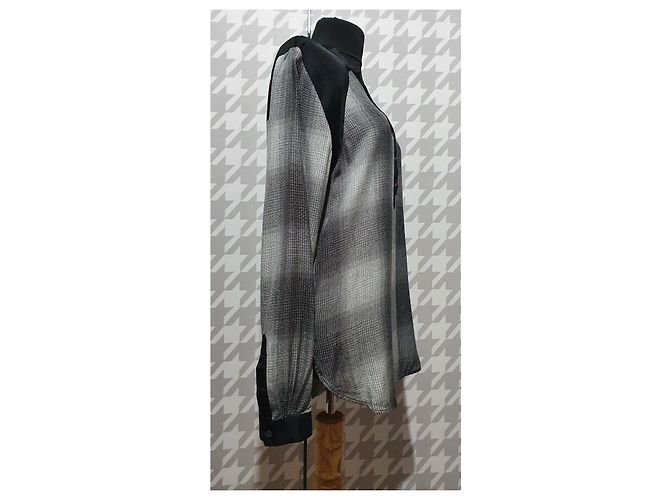Camicetta Hugo Boss Arancione in seta e cotone Nero Multicolore Grigio - vista 3