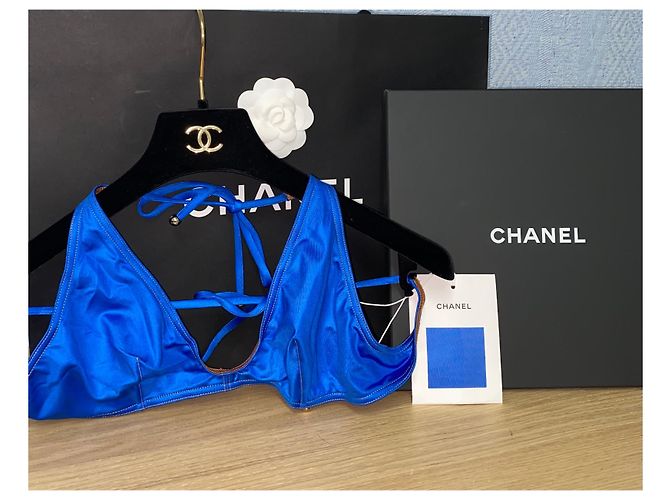 Chanel Coco Beach Bikini Badeanzug Marineblau - Ansicht 2