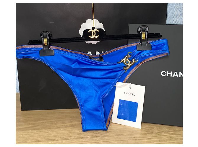 Chanel Coco Beach Bikini Badeanzug Marineblau - Ansicht 3